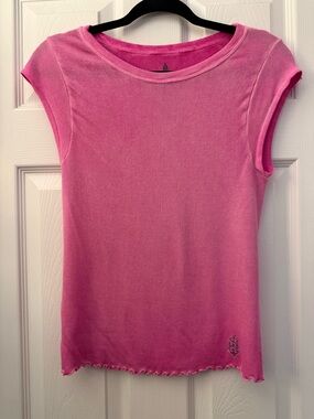 FP Movement by Free People Bright Pink Cap Sleeve Top